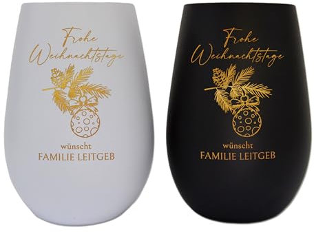 Feenstaub Graviertes Windlicht Weihnachten, Teelichtgläser mit Gravur, Windlicht Glas personalisierbar, Kerzenglas mit Spruch, Weihnachtswindlicht mit Namen, Glaswindlicht, Weihnachtsdeko