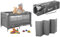 Sleepy shop 24 YOUR PERFECT MATTRESS Kinderbett - Babybett Beistellbett, Baby Laufstall Faltbar, Bett Faltbare Reisebett, Babybetten mit matratze Laufgitter 60x120 für kinder (GRAPHIT)