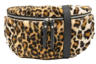 Seasons of April Crossbody Bag Tasche Umhängetasche mit Leopardenmuster, weiches Kunstfell - Leni Leo (beige)