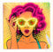FOREVER Light LED Neon ART Schild Power Woman - Gelb-Violett Beleuchtung für Zuhause und Restaurants - Energiesparend Neon LED Schild USB - Perfekt Art Deko mit Helligkeitseinstellung