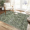 Vintage Grün Waschbarer Teppich Wohnzimmer 150x80cm Retro Rugs for Living Room Weich rutschfest Groß Tepich Kurzflor Schlafzimmer Carpet Living Room Bedroom Esszimmer Teppiche Büro