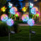 Ninonly Solarlampen für Außen Garten, 2 Stück Solar Löwenzahn mit Schmetterling Solarleuchten Draußen, Wasserdicht Blumen Gartenlampen Outdoor, Garten Deko für Yard Rasen Terrasse Weihnachten