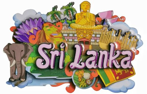 Sri Lanka Kühlschrankmagnet, Touristen-Souvenir, aus Holz, dekorativer Magnet, Bastel-Kollektion