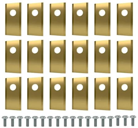 1SET Gras Trimmer Klinge Edelstahl Roboter Rasenmäher Ersatz Rasen Cutter Set(Gold,36PCS)