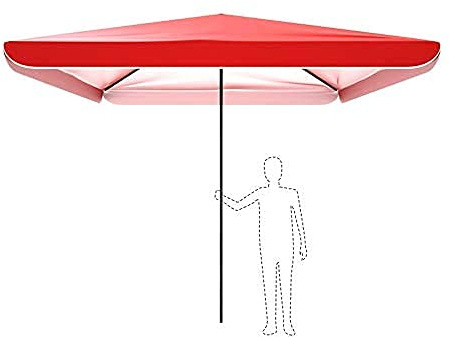 QYYZTQY Commerciale Antipioggia Patio Due in Uno Giardino Esterno Ombrellone da Spiaggia Quadrato Grande Adatto per Negozi di Piscine 3x3 M