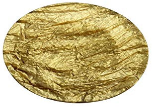 SWEET HOME Piatto Tondo in Plexiglass Texture Carta stroppicciata Oro cod.TP00080LU cm diam.33 by Varotto & Co.
