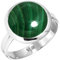 Jeweloporium 925 Silber Ringe für Frauen Größe 58(18.5) Grün Real Malachit Edelstein Solitär Silber Ringe Ostern Geschenk Kostüm Schmuck