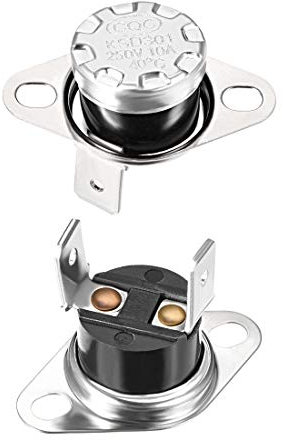 sourcing map KSD301 Thermostat 40°C/104°F 10A Schließer N.O Einstellen der Schnappscheiben-Temperaturschalter für Mikrowellenherd Kaffeemaschine 2 Stück