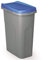 #11 25L Mülleimer blau Deckel Recycling Mülltrennung Abfalleimer Abfallbehälter Müll Küche rechteckig Abfallsammler 25 Liter Kunststoff Eimer Mülltonne Schmal Müllsackhalterung Abfall Papierkrb