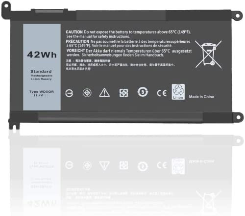 HotTopStar WDX0R Batterie pour Ordinateur Portable WDXOR Remplacement pour Dell Inspiron 15 5565 5567 5568 5578 7560 7570 7579 7569,13 5368 5378 7368 7378, 17 5767 Latitude 3180 3189 3190, 11.4V 42Wh