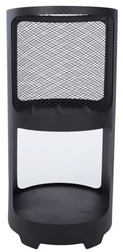 RedFire Brasero Buffalo 44 x 90 cm, Acero, Color Negro Mate