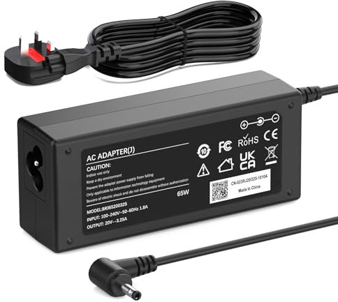 65W Laptop Charger Compatible with Lenovo Ideapad 100 110 110s 120s 310 320 330 310S 320S 330S 510 510S 520 710 C340 S340 S145 V15 V110 V145 Yoga 310 510 520 530 N22 N23 B50-10 Power Adapter