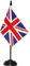 ANLEY UK Deluxe Schreibtischflaggen-Set - 6 x 4 Zoll Miniatur Britische Desktop-Flagge Großbritanniens mit 12 massivem Pol - lebendige Farbe und lichtbeständig - schwarze Basis und Speerspitze