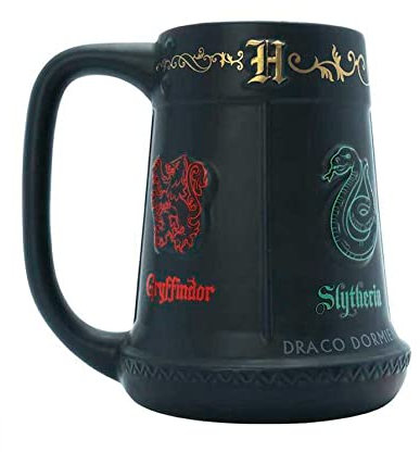 Harry Potter Tasse 3D Vier Häuser, Schwarz