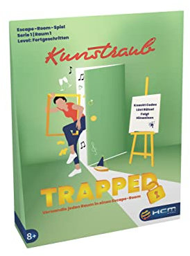 HCM Kinzel - Trapped - Der Kunstraub - Für Fortgeschrittene, Escape Room für Zuhause, Hidden Games, Finde den Mörder Spiel - 55164 - für Ermittler ab 8 Jahre, Mehrfarbig