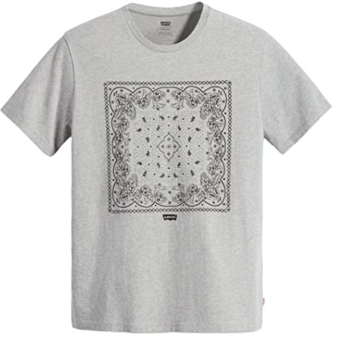Levi's Men's Graphic Crewneck Tee T-Shirt, Bandana Bw Mhg, XL