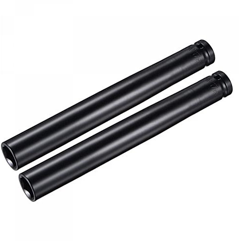sourcing map 1/2 Drive by 17mm Deep Impact Socket, Heat-Treated CR-V Steel 8 Length, 6-Point Metric Sizes 2 Pcs