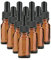 Lot de 10 flacons compte-gouttes en verre ambré avec bouchons noirs - 10 ml - Pour huiles essentielles