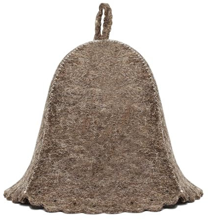 ASKOLD Wool Sauna Hat for Women and Men Finnish - Felt Sauna Hat Wool for Women Sauna Banya Hat for Men Sauna Cap Gray