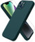 ACRONIX Compatible with iPhone 14 Case 6.1,with 1 x Screen Protector, Silky-Soft Touch Liquid Silicone Shockproof Rubber Cases Comprehensive Protection Cover for iPhone 14-Oliver Green