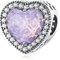 LNQOBU Murano Glas Charms-Anhänger 925 Sterling Silber,Charms für Armbänder,Rosa Liebe Herz,Rote Runde Perle Charm passen Frauen Armbänder/Halskette Schmuck Geschenke