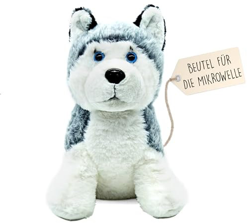 Peluches Termicos (23 cm) - Peluche Semillas Microondas - Peluche Microondas - Peluche Termico Bebe - Peluche Husky - Peluche para Colicos - Peluche para Dormir - Saquito de Semillas Extraible