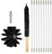 410 mm Flexible 9 Stangen Reinigungsbürste Industrielles professionelles Nylon Home Kitchen Schornsteinreiniger-Kit Trockenkanal-Rotationstrockner-Entlüftungsreinigungsbürste