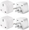 LUKELI 4 Pack UK to USA Plug Adaptor Thailand Travel Adapter USA Travel Adapter US Plug Adapter UK to American USA,Thailand, Mexico, Canada, Costa Rica,Dominican Republic Cuba (White 4 Pack)