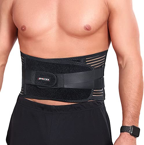 Bynccea Rückenstützgürtel für Männer und Frauen Linderung von Rückenschmerzen,atmungsaktive Rückenbandage für schweres Heben, Lendenwirbelstützgürtel für Bandscheibenvorfall, Ischias, Skoliose