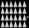 24 x Edible 3D Christmas Trees icing toppers, cake cupcakes decorations (White)