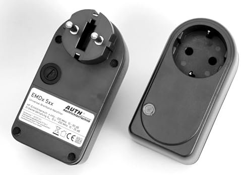 AUTH - Filtro di rete universale a banda larga, spina intermedia (6 A, 10 kHz - 200 MHz, protezione da sovratensione (SPD), antracite)