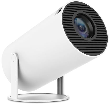 Magcubic Mini Proyector Portátil con Android 11, Proyector 4k 1080P Full HD Soporte 200ANSI 8000L, Videoproyector WiFi 5G Bluetooth 5.0, Cine Proyector 180 ° Se Puede Girar para TV Stick (Blanco)
