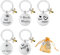 Klaimbmo 5 Stück bee happy schlüsselanhänger, Biene Schlüsselhalter, Biene Happy Keychain, Lehrer Geschenke Schlüsselanhänger, Bienen Schlüsselanhänger Lehrer, Biene Keychain