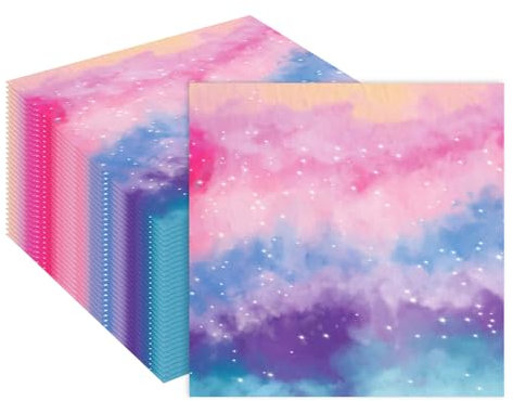 20 Stück Regenbogen Servietten 33x33cm Einweg Gäste Party Servietten für Baby Dusche Mädchen Geburtstag Hochzeit Regenbogen Party
