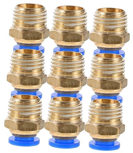 PLAFOPE 10 Stück Kunststoff Crimp Fitting Schlauchkupplung Kupfer Hochdruckreiniger Schnellkupplung Abs Luftkompressor Zubehör