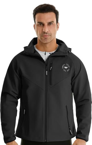 Wulibike Veste Vélo Homme, Légère Veste Imperméable Running Homme,Réfléchissante Coupe-Vent pour Cyclisme et Activités de Plein Air Noir M-A3