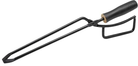 CAXUSD Pinza Per Barbecue Da Esterno Pinza Per Barbecue Con Manico in Legno Utensile Per Grigliare in Giardino