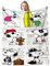 DKLQXCE Snnoopy Kuscheldecke, Snnoopy Warm Wohndecke 100 x75 cm, als Cartoon Couchdecke Einzelbett für den Winter Wohnzimmerdecke Sofadecke Weich und Warm Tagesdecke Decke Sofa