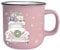 Jumbo Tasse Vintage mit Spruch T140 „Wollige Weihnachten″ Rosa Geschenk Retro Keramik 350 ml
