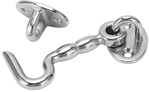 Klanata Ferramenta per serratura per porta, Gancio per privacy in acciaio inossidabile resistente 316 con chiusura a occhiello, Grado marino per portello di nave per barca