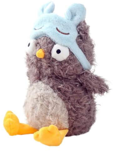 AQCQDQ Kuscheltier Eule, Weiches Eule Plüschtier für Kinder, Kuschelige Eule Stofftier, Plüsch Eule für Mädchen und Jungen, Niedliches Eulen Plüschtier für Babys (20 cm)