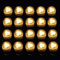 LUXJET Mini Unterwasser Wasserdichte Led Lights - Warmweiße Teelichter Batteriebetrieben, kleines Led-Kerzenlicht, Vase Aquarium Whirlpool Party Hochzeit Dekoration (20pcs ohne Fernbedienung)