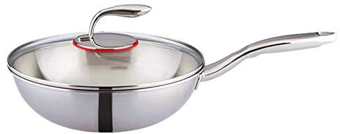 CWZZWS Frying Pan Skillet Induction Pot Saucepan Frying Pan Pan Pan Thick Stainless Steel Pan Compound Three-Layer