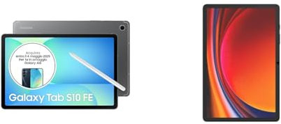 Samsung Galaxy Tab S10 FE con Pellicola Protettiva Anti-Riflesso, Android Tablet, Display 10.9 LCD, Wifi, RAM 8GB, 128GB, 8.000 mAh, S Pen, Android 15, IP68, Gray [Versione italiana]