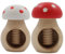 PEEWIT Nussknacker Set Holz Öffner Mandelsplitter Pilz 2er Set