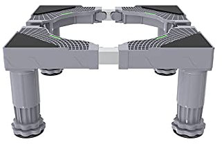 MYRDBT Washing Machine Stand Base, Adjustable Base Washer Tumble Dryer Base Stand Under Counter Ice Maker Rack Length/Width 42-66cm Refrigerator Holder Bracket Height 19-22cm Air Conditioner Base