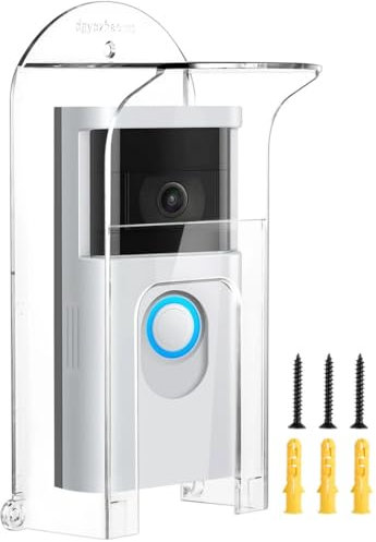 Transparent Doorbell Protector, Weatherproof Cover For Ring Video Doorbells 1/2/3/4/Pro/Pro 2/Wired