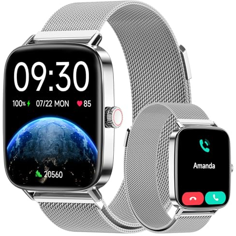 Smart Watch for Men (Answer/Make Calls), 1.85 HD Screen Fitness Watch with Bluetooth 5.3, Heart Rate/Sleep/SpO2 Monitor,110+ Sports Modes,IP68 Waterproof Smartwatch, Activity Tracker for Android iOS