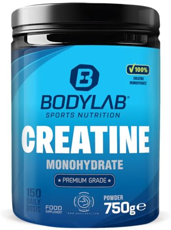 Bodylab24 Creatine Powder 750g, reines Creatin Monohydrat Pulver, 150 Portionen, Produkt der Kölner Liste