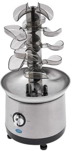 PBTERDTF 4-Etagen Schokobrunnen 190W Elektrisch Schokobrunnen Schokofondue 1.2L/0.3gal Kapazität Edelstahl Schokobrunnen – Schmilzt Käse, Queso für Familienfeiern Hochzeiten (4-Etagen 1.2L)